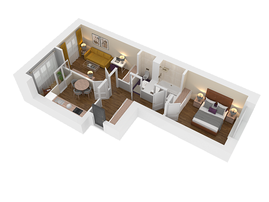 2-комнатная,54.92 м² в ЖК Династия