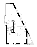3-комнатная, 71.09м²