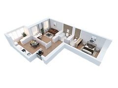 2-комнатная, 66.93м²