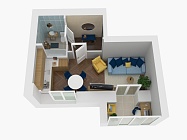 1-комнатная, 25.19м²