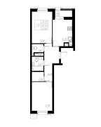 2-комнатная, 53.82м²