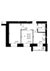 2-комнатная, 48.02м²