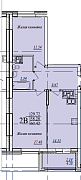 2-комнатная, 60.42м²