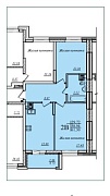 2-комнатная, 61.3м²