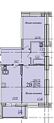 2-комнатная, 61.3м²