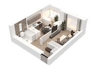 1-комнатная, 34.71м²