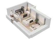 2-комнатная, 48.02м²