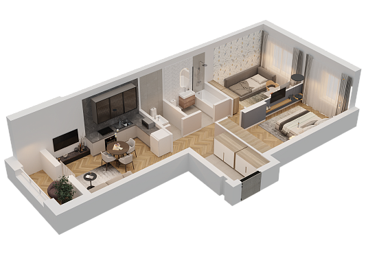 2-комнатная,62.81 м² в ЖК Династия