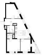 3-комнатная, 71.09м²