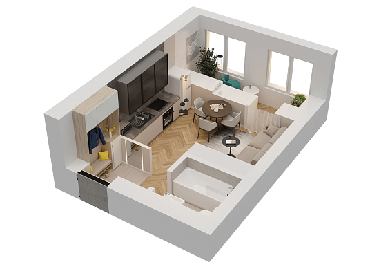1-комнатная,22.65 м² в ЖК Династия
