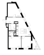 3-комнатная, 71.09м²
