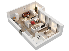 2-комнатная, 54.82м²