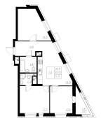 3-комнатная, 71.31м²